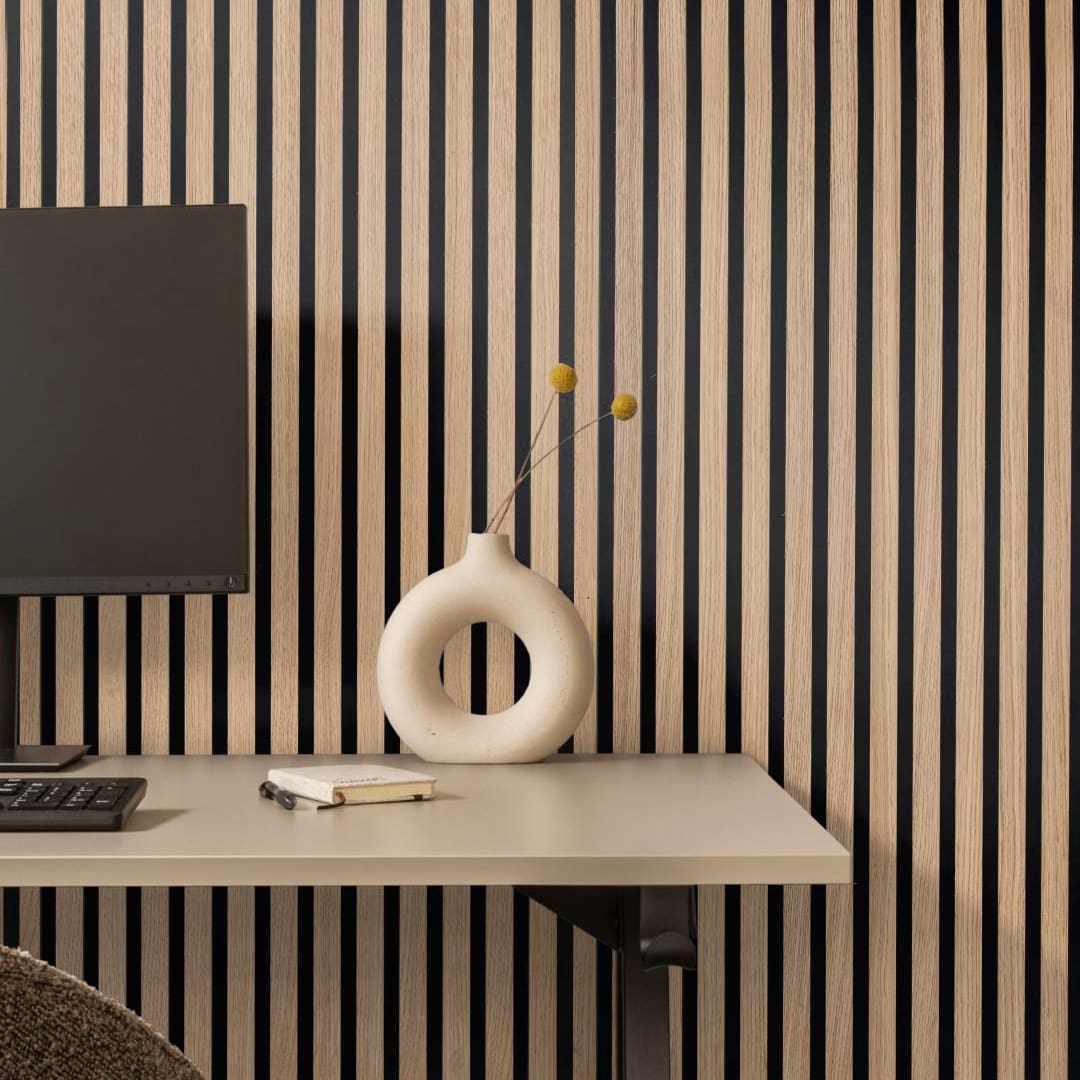 Silentlines lattenwand licht eiken