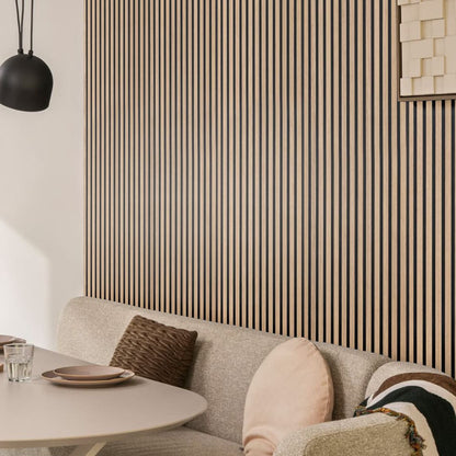 Silentlines lattenwand licht eiken