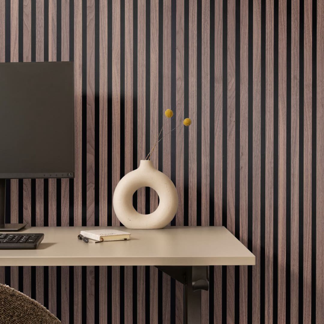 Silentlines lattenwand walnoot