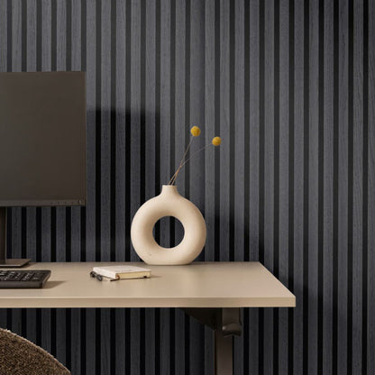 Silentlines lattenwand zwart eiken