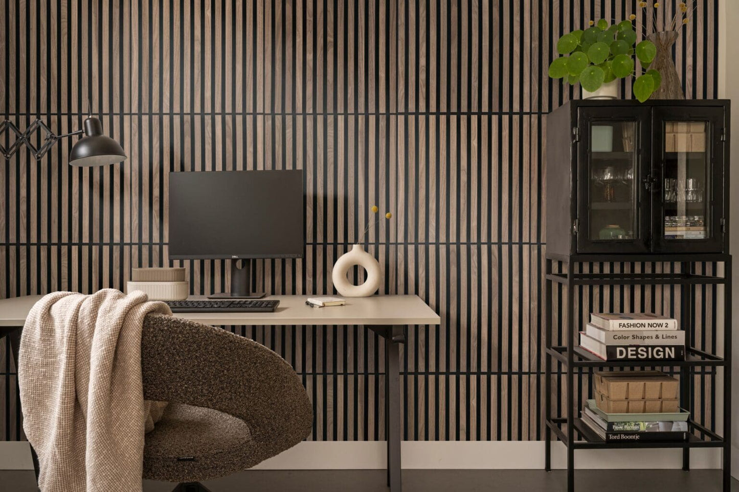 Silentlines lattenwand tegel walnoot