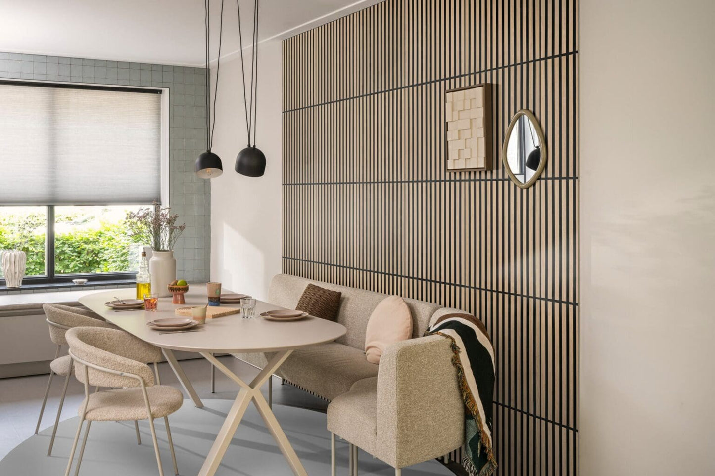 Silentlines lattenwand tegel licht eiken