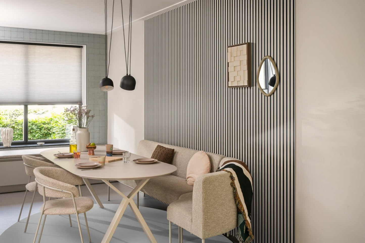 Silentlines lattenwand taupe