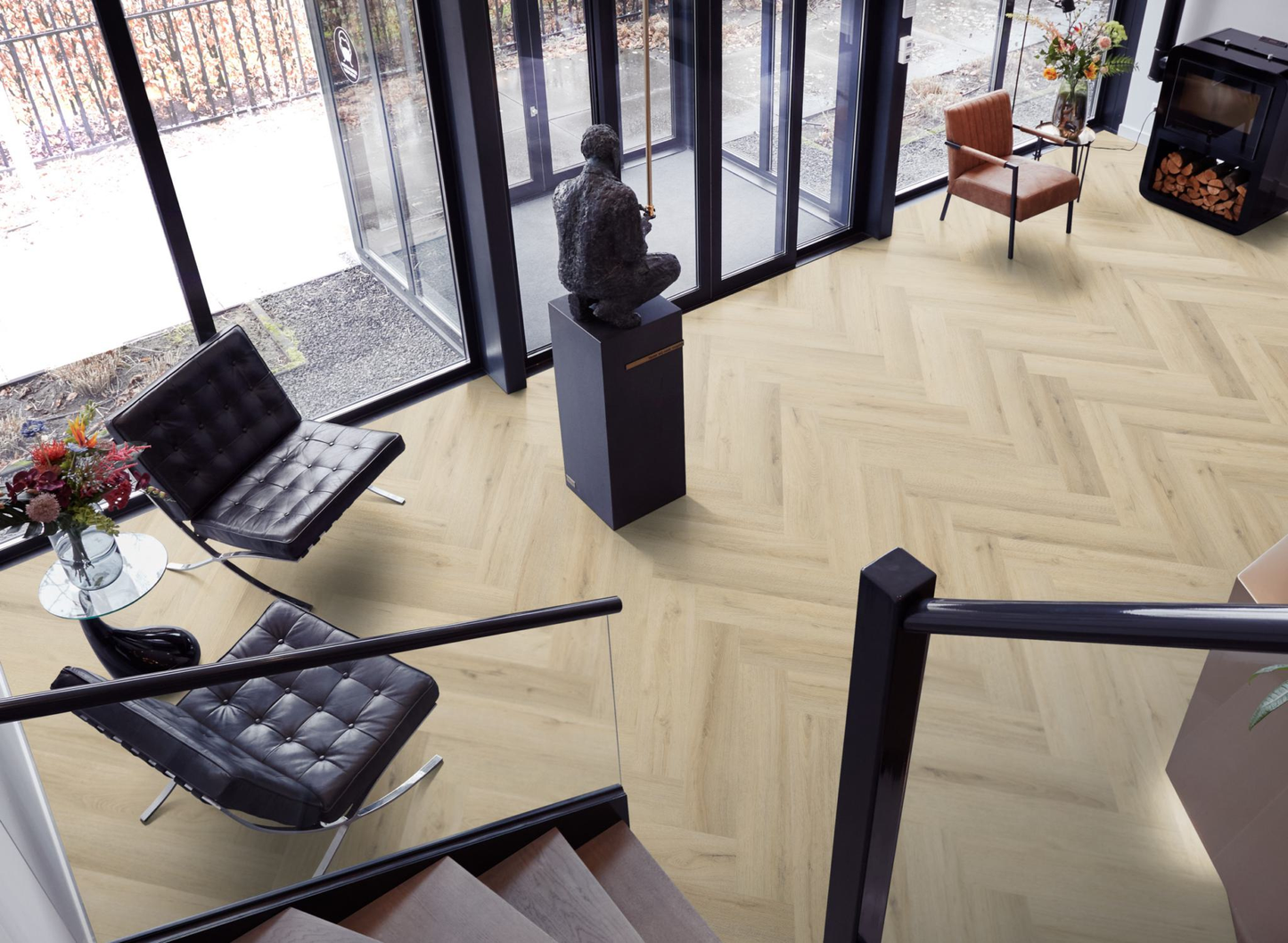 P735 visgraat click SRC warm beige