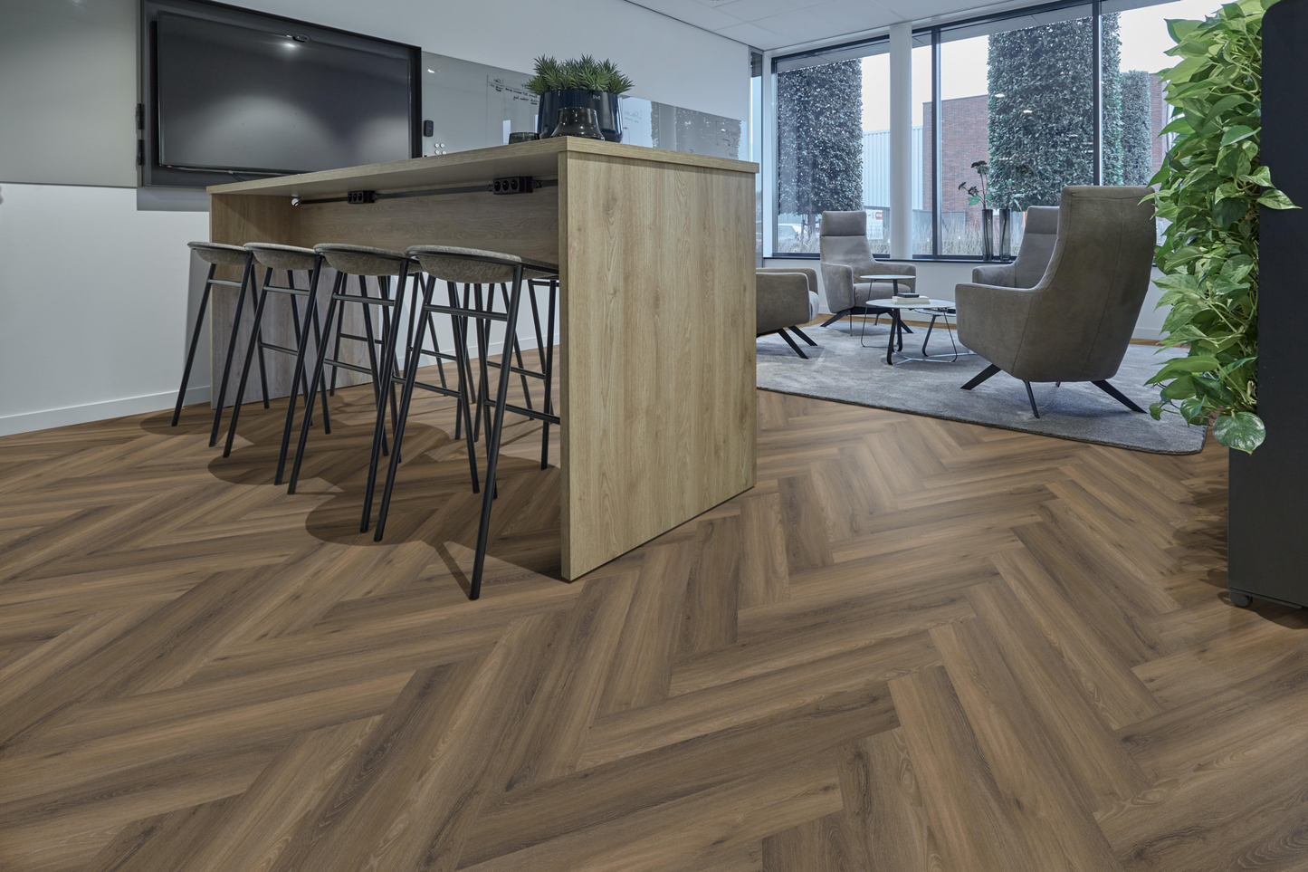 P605 visgraat click SRC warm brown