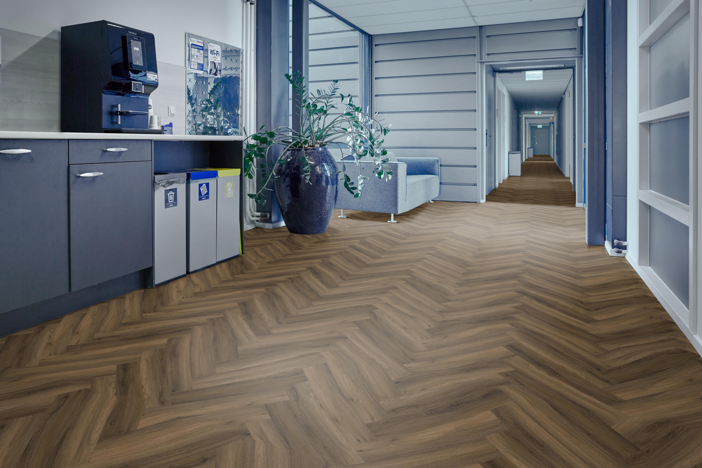 P605 visgraat click SRC warm brown