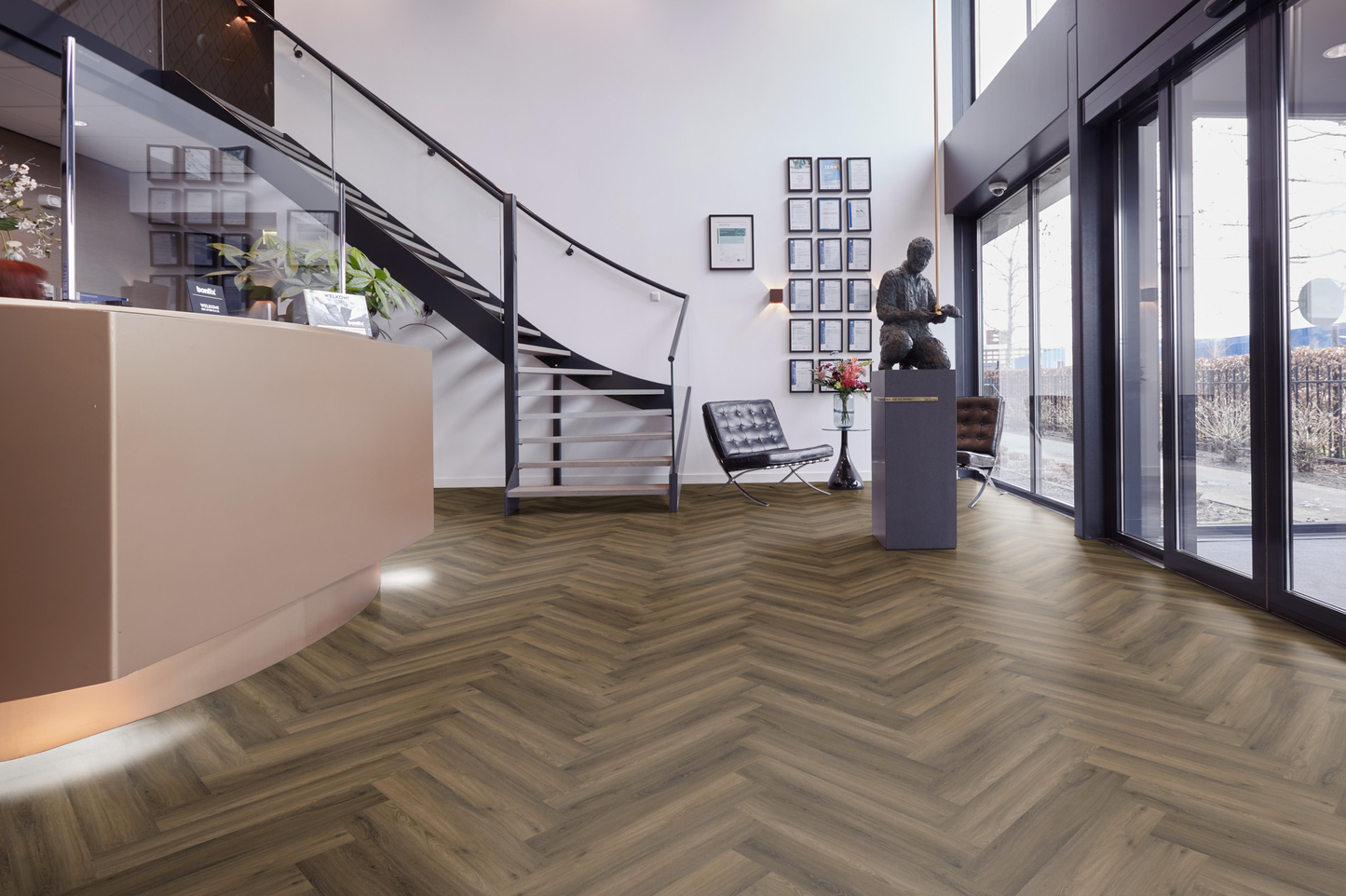 P605 visgraat click SRC warm brown