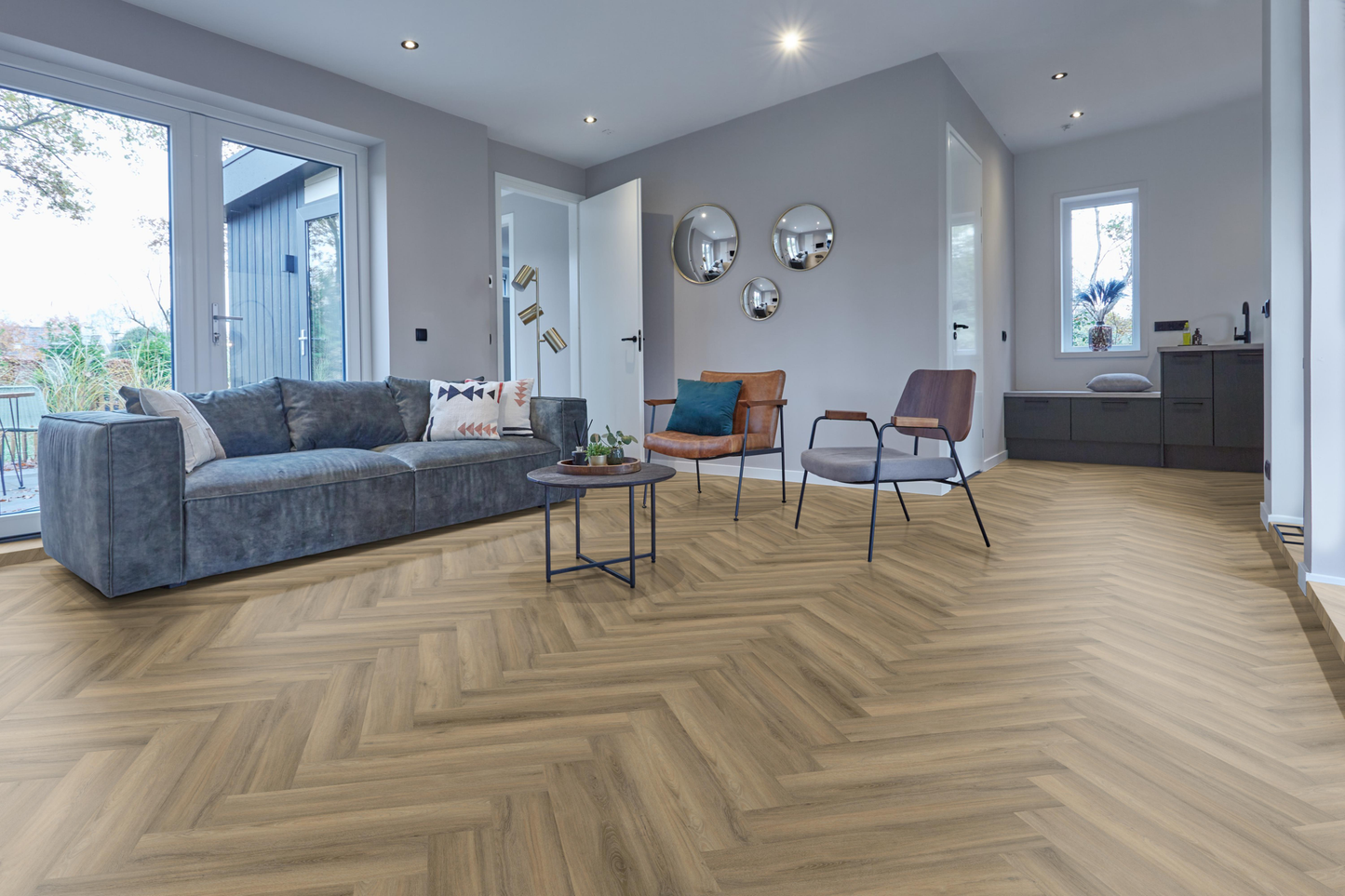 P605 visgraat click SRC light brown