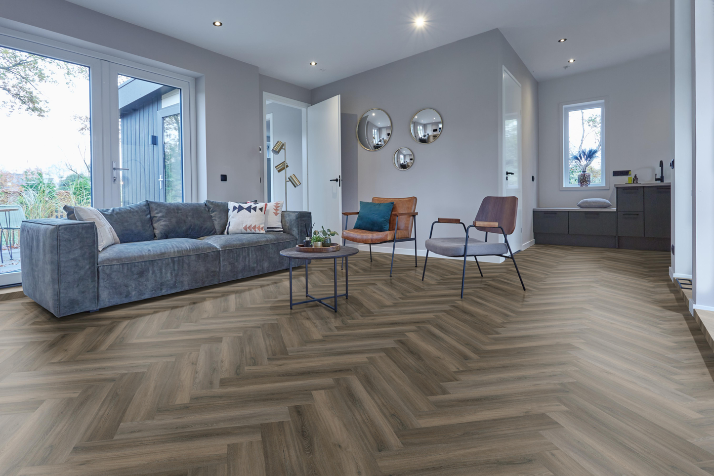 P605 visgraat click SRC dark grey