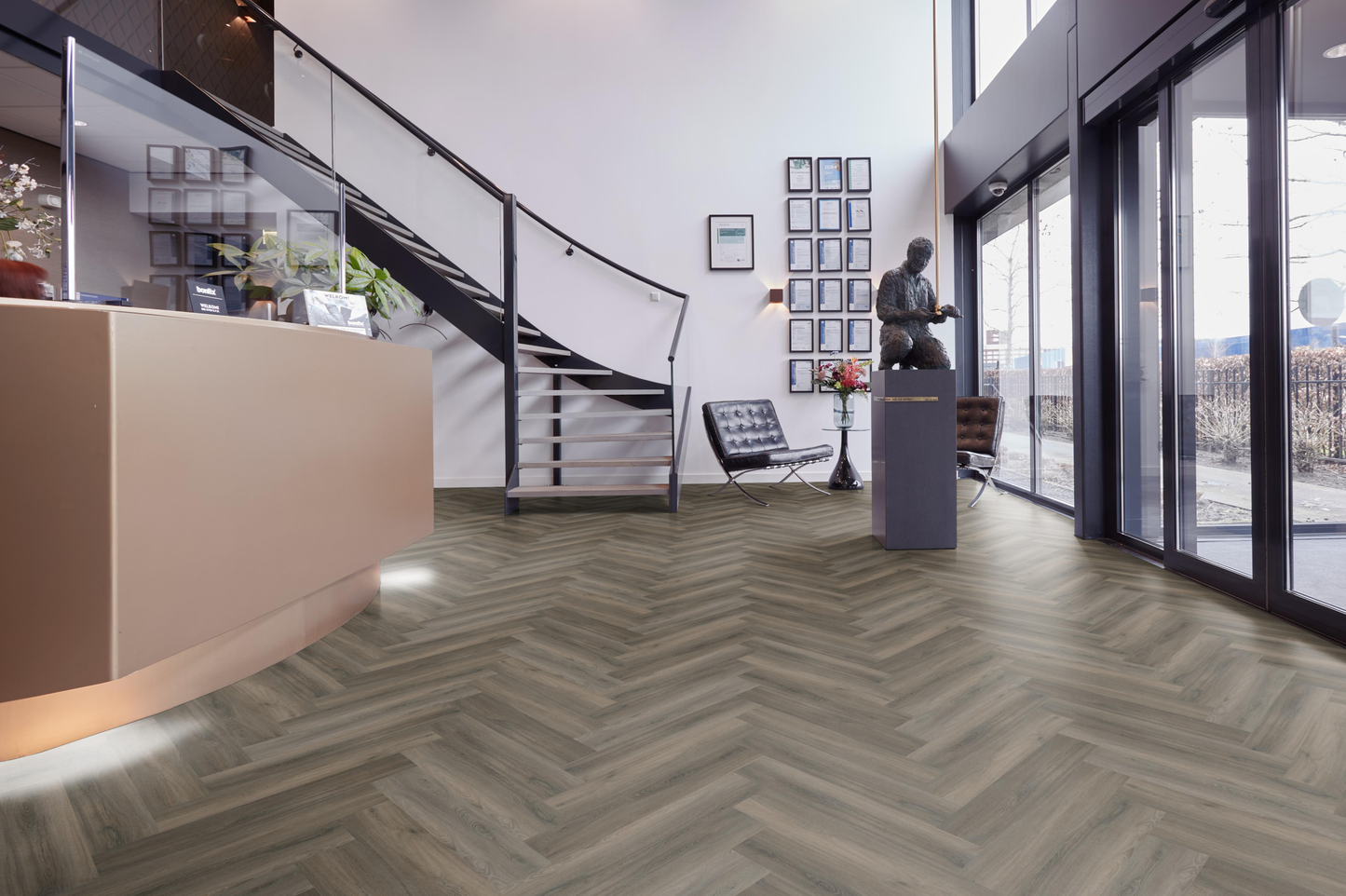 P605 visgraat click SRC dark grey
