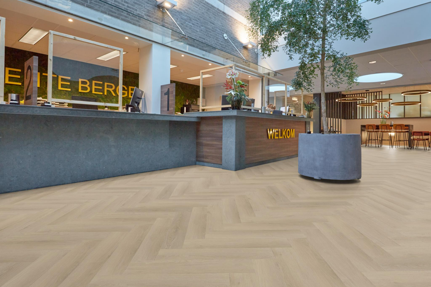 P645 visgraat click beige