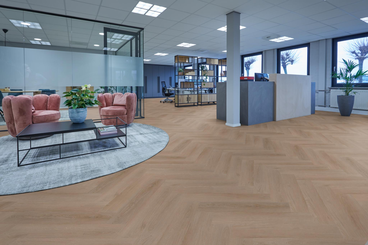 P645 visgraat click dark oak