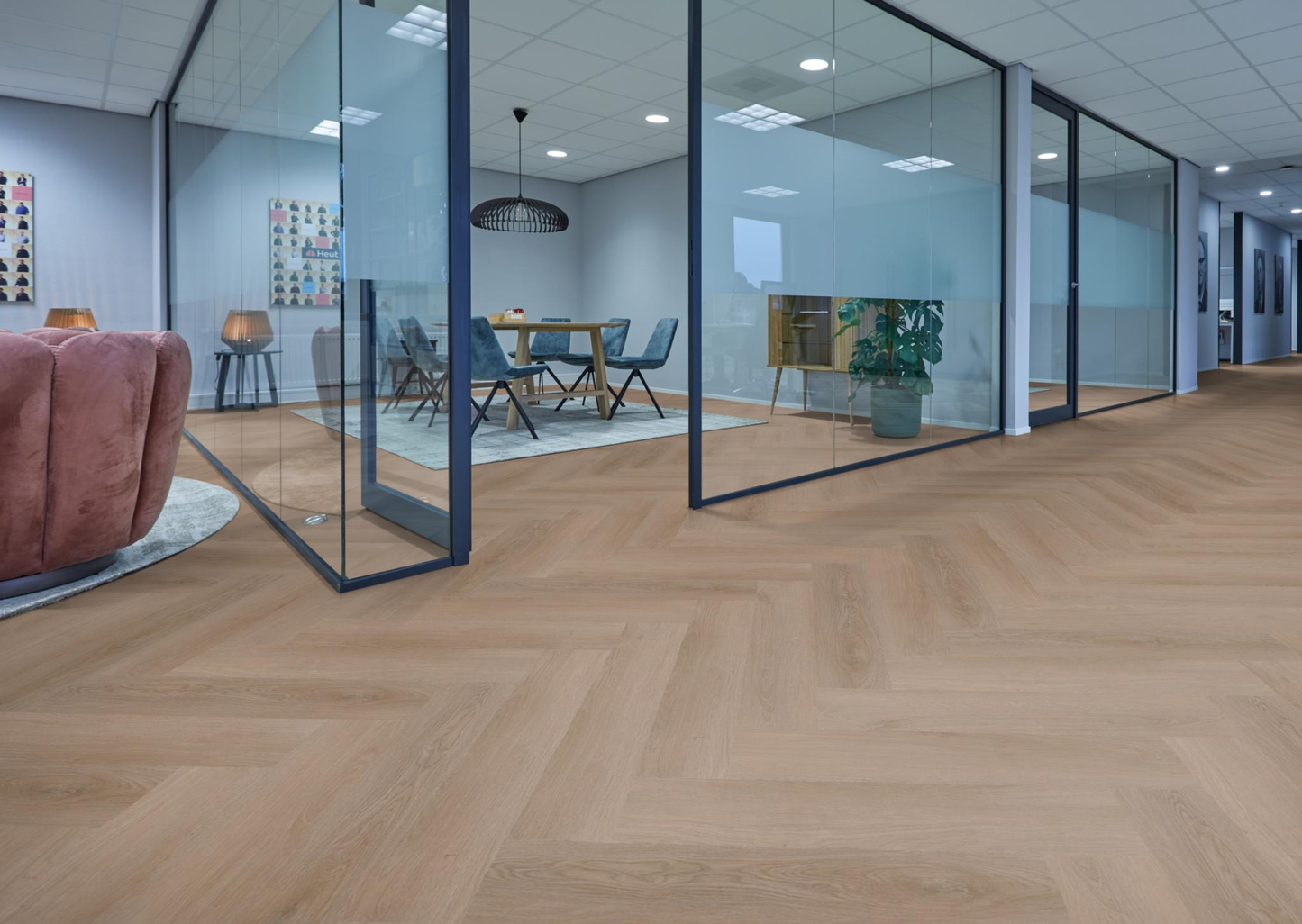 P645 visgraat click dark oak
