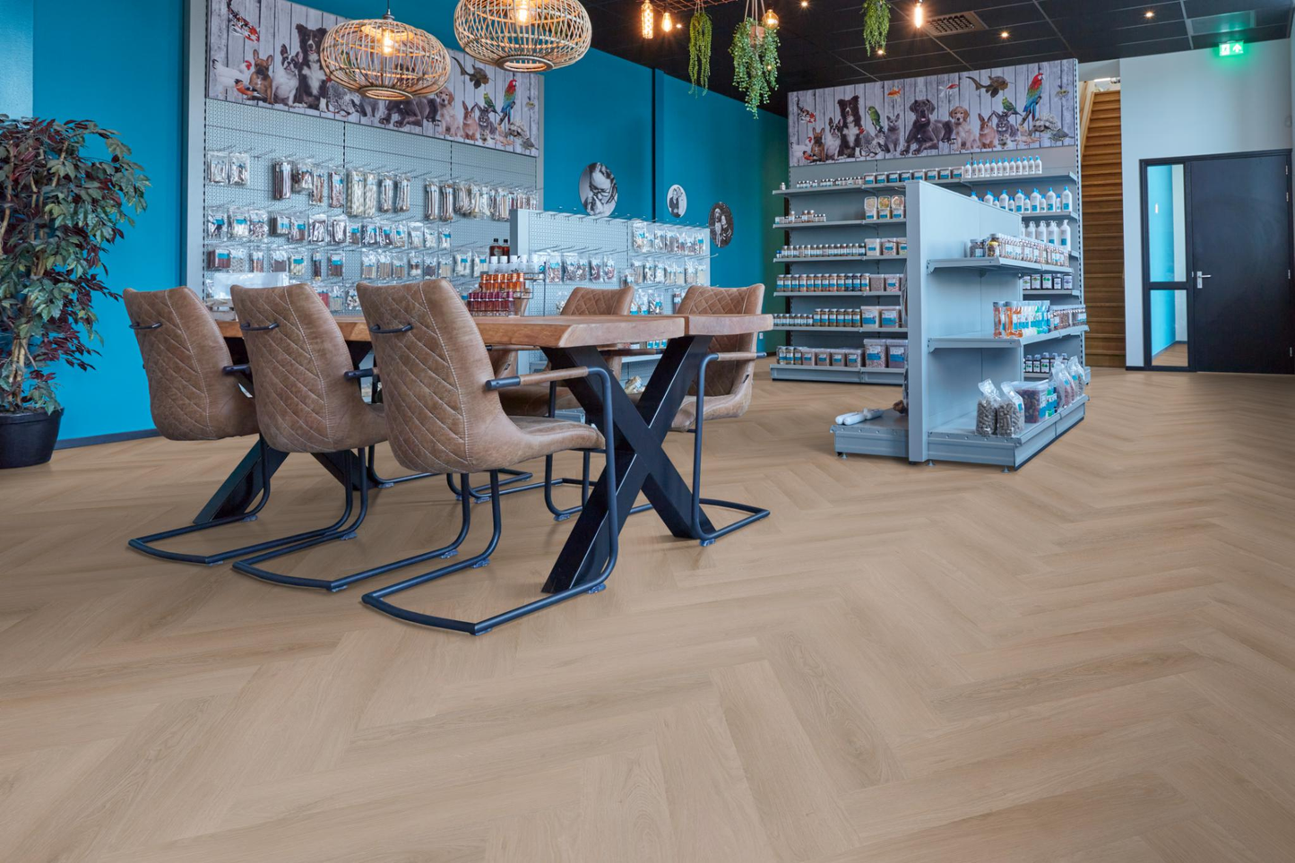 P645 visgraat click dark oak