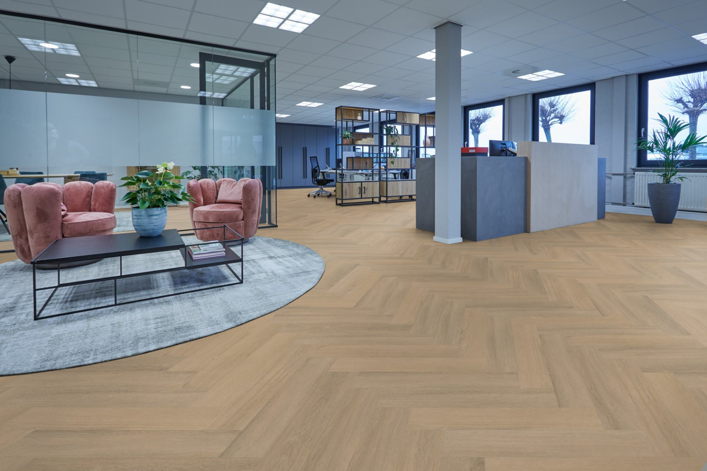 P595 visgraat click SRC warm beige