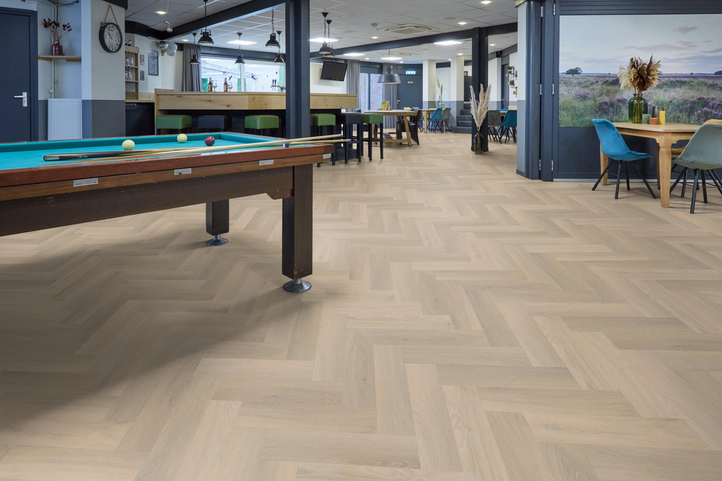 P602 visgraat smal dryback beige