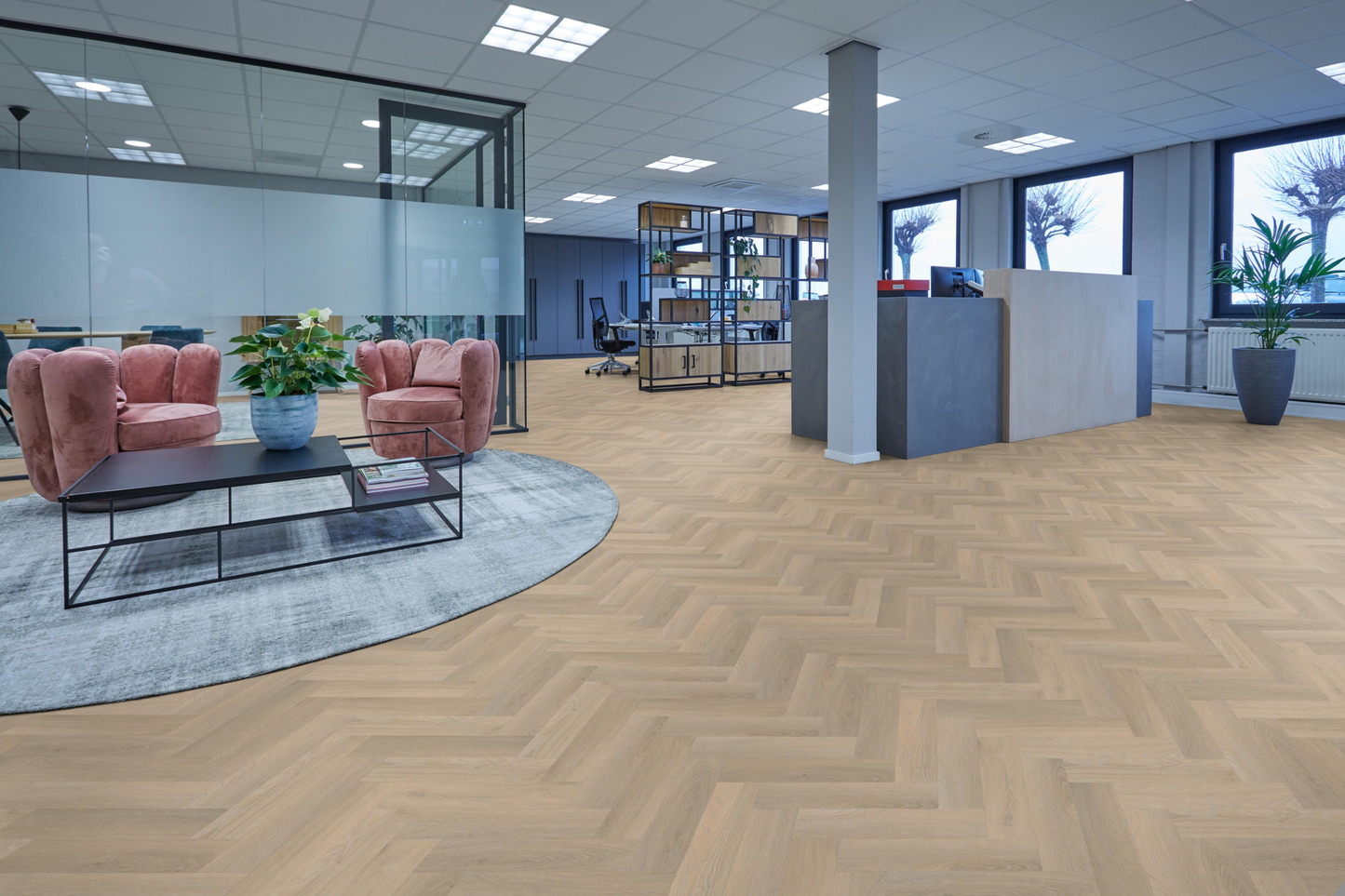 P602 visgraat smal dryback beige