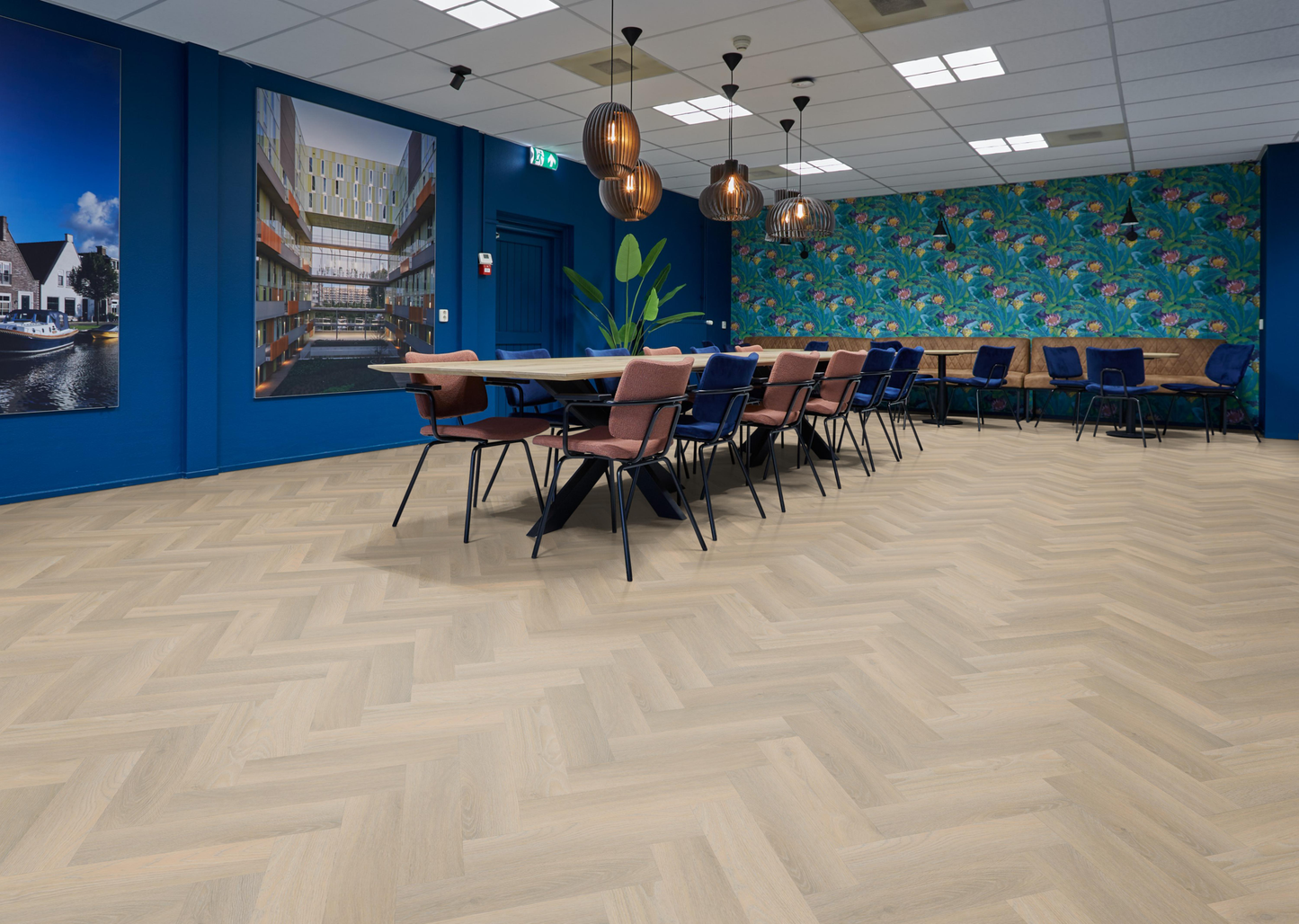 P602 visgraat smal dryback beige