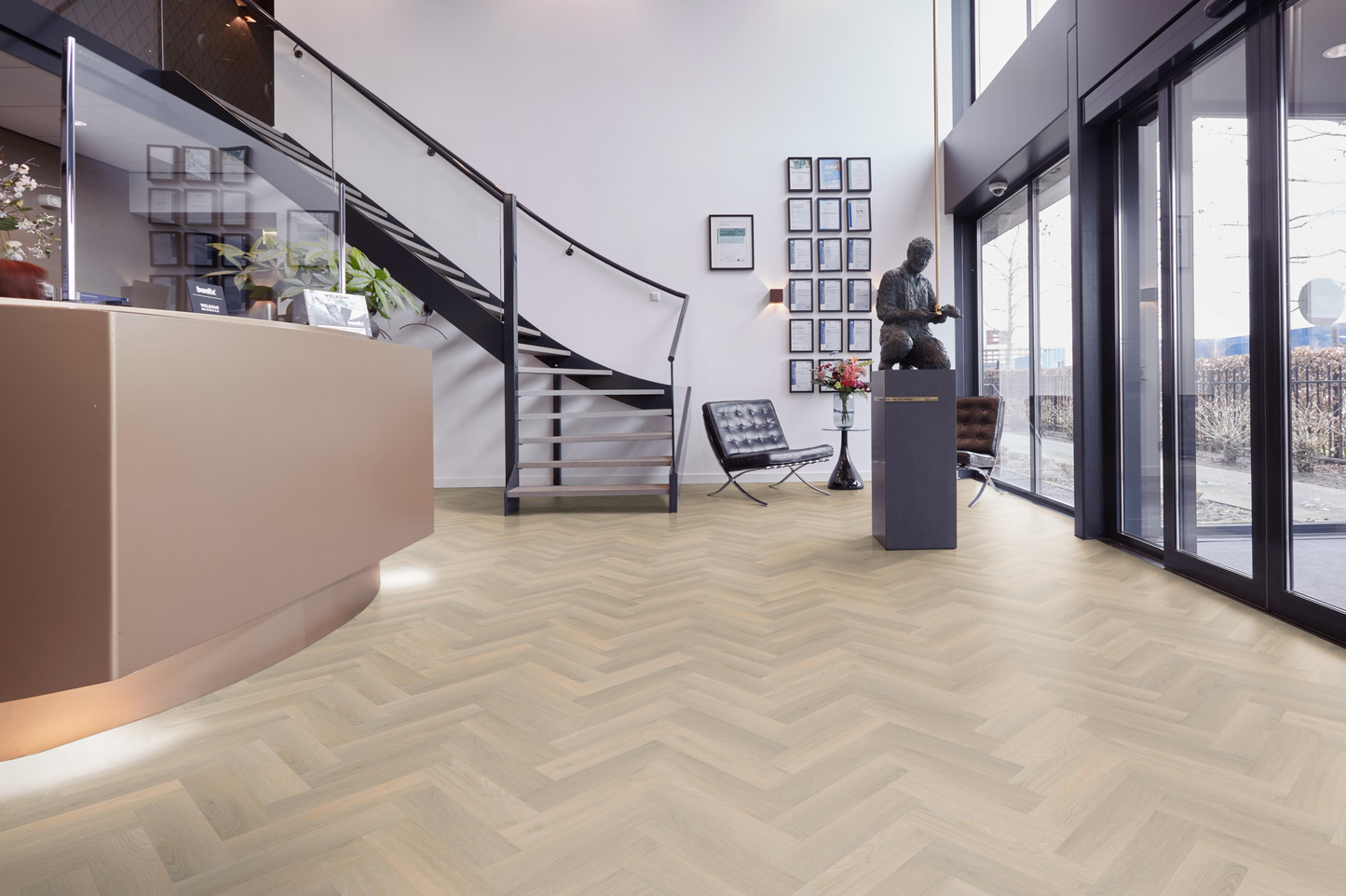 P602 visgraat smal dryback beige