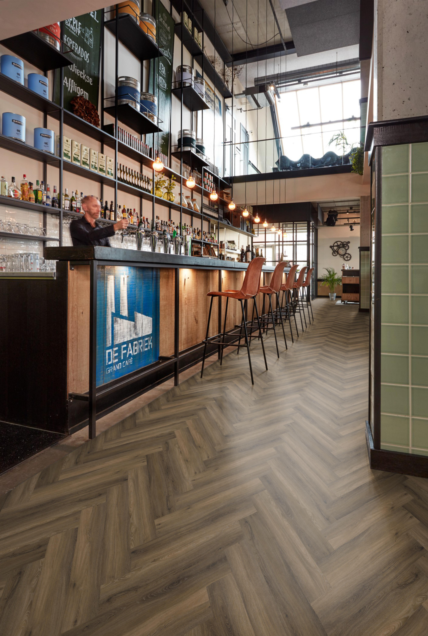 P600 visgraat dryback warm brown