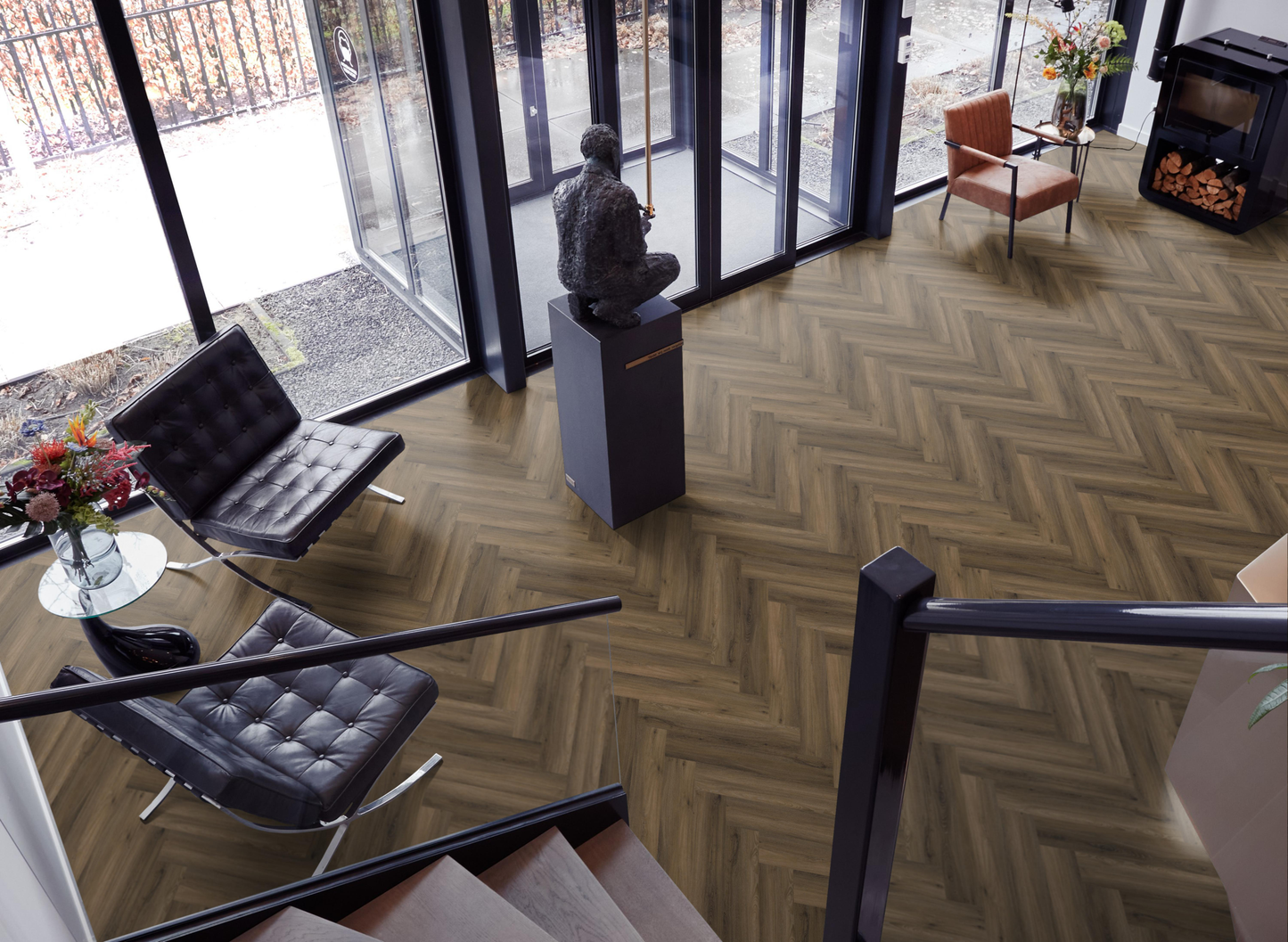 P600 visgraat dryback warm brown