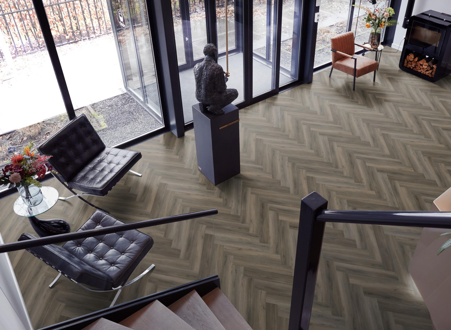 P600 visgraat dryback dark grey